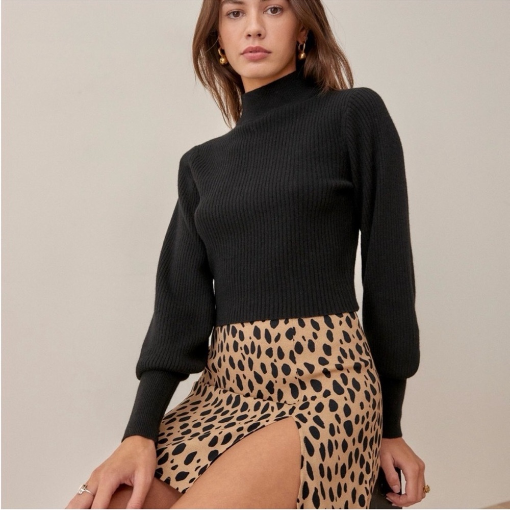Reformation Margot Skirt in Bobcat
